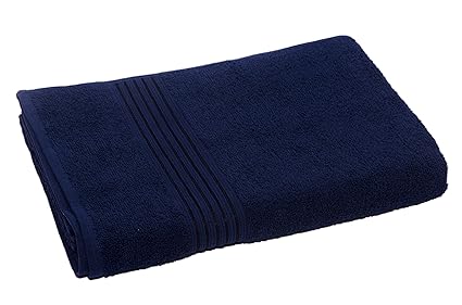 HomeStrap Cotton Classic Bath Towel - Navy Blue - 1 Pc