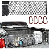 TacoNets Envelope Cargo Net for GMC Sierra & Chevy Silverado - Fits 2013-2025 - Upgraded 5mm Bungee - Integrated Storage Bag - Heavy Duty Carabiners - Designed in USA - 18" x 50"