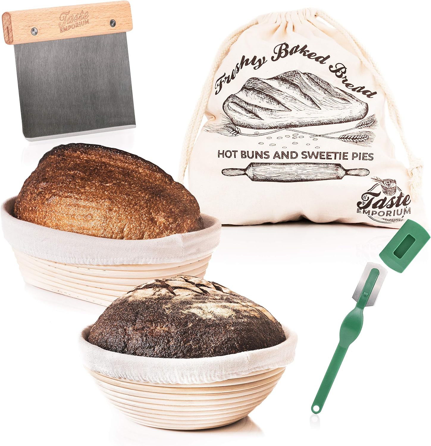 Taste Emporium Bread Proofing Basket Set of 2 9 Inch