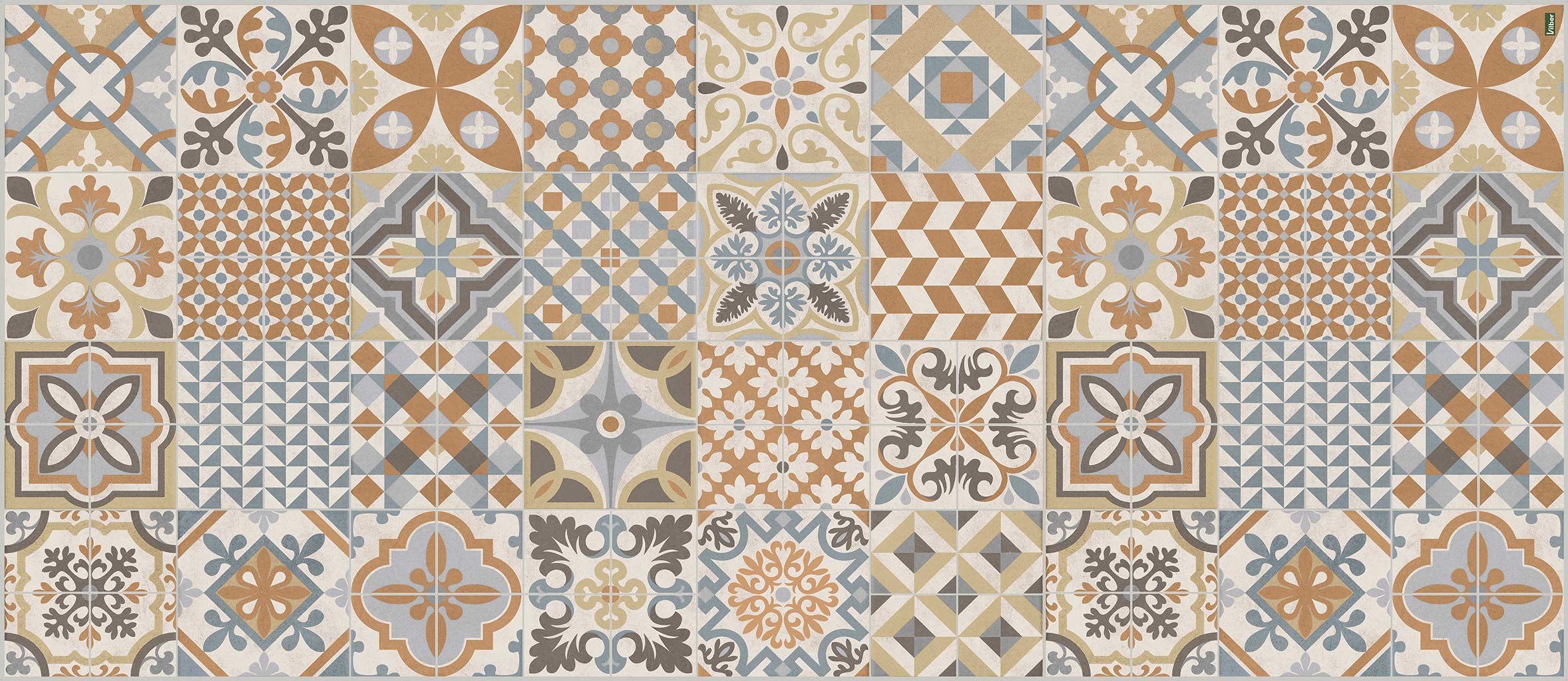 Vilber Toledo DU 04 78X180 Rug, Vinyl, Brown/Beige-04, 78 x 180 x 0.2 cm