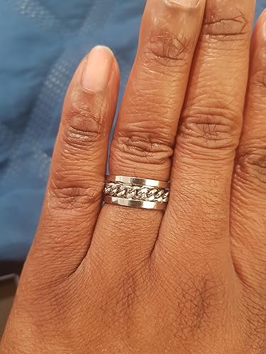 Chain Spinning Ring - Sterling Silver