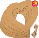 Baker Ross AR124 Heart Wreaths Pack of 10 22cm Brown view 2