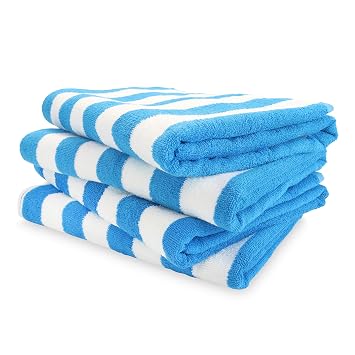 Arkwright California Cabana Striped Oversized Beach Towel Pack Of 4 Ringspun Cotton Double Yarn Strength Perfect Pool Towel Beach Towel Bath Towel