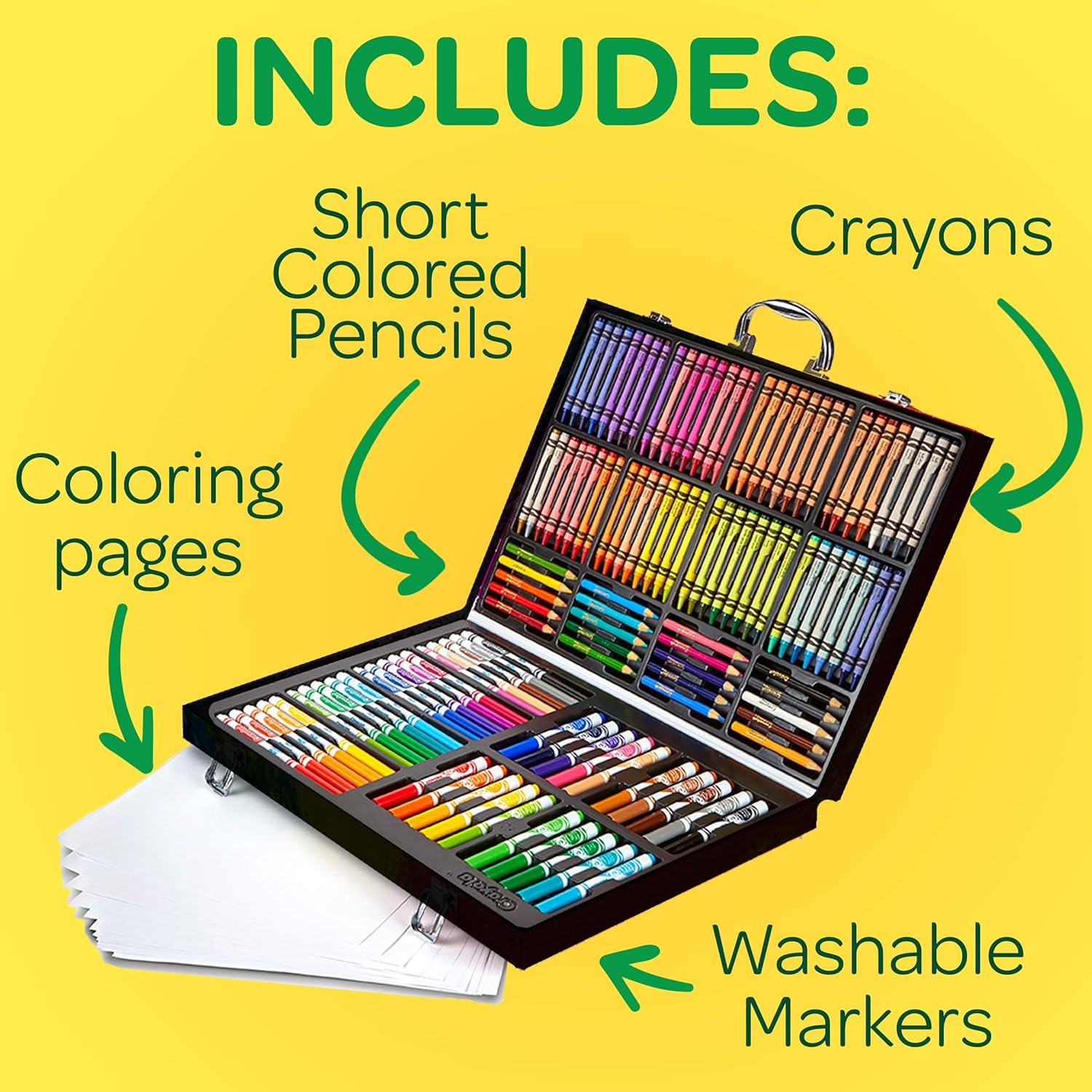 Crayola Inspiration Art Case Coloring Set, Gift for Kids Age 5+, Pink, 140 Count: Toys & Games