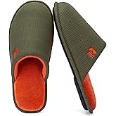 RockDove Mens Two Tone Memory Foam Scuff Slippers Lightweight Breathable Non Slip Indoor Outdoor Gift Ready