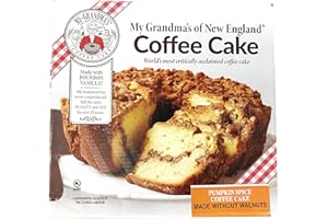COFFEECAKES My Grandma's Of New England Pumpkin Spice Coffee Cake, Savor The Flavors of Fall With Coffee Cakes, Fresh & Moist Kosher Certified Cake Serves Upto 10 – 12 Person, 1.75 Pounds