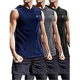 NELEUS Dry Fit Workout Athletic Muscle Tank Top Running Shirts with Hoods