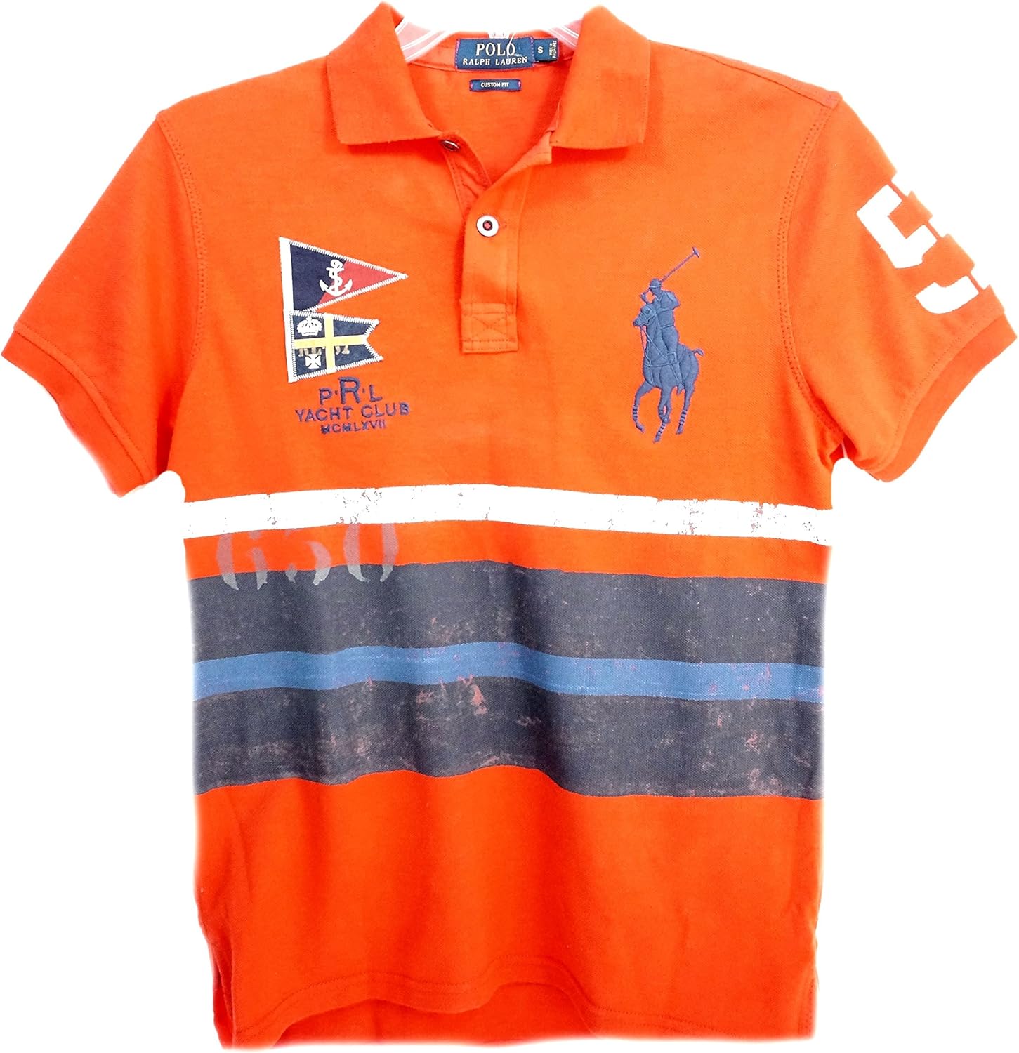 Amazon.com: Ralph Lauren Polo Mens Yacht Club Polo Shirt Orange Small: Clothing