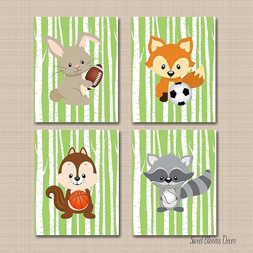 Amazon Com Woodland Nursery Wall Art Sports Nursery Decor Forest