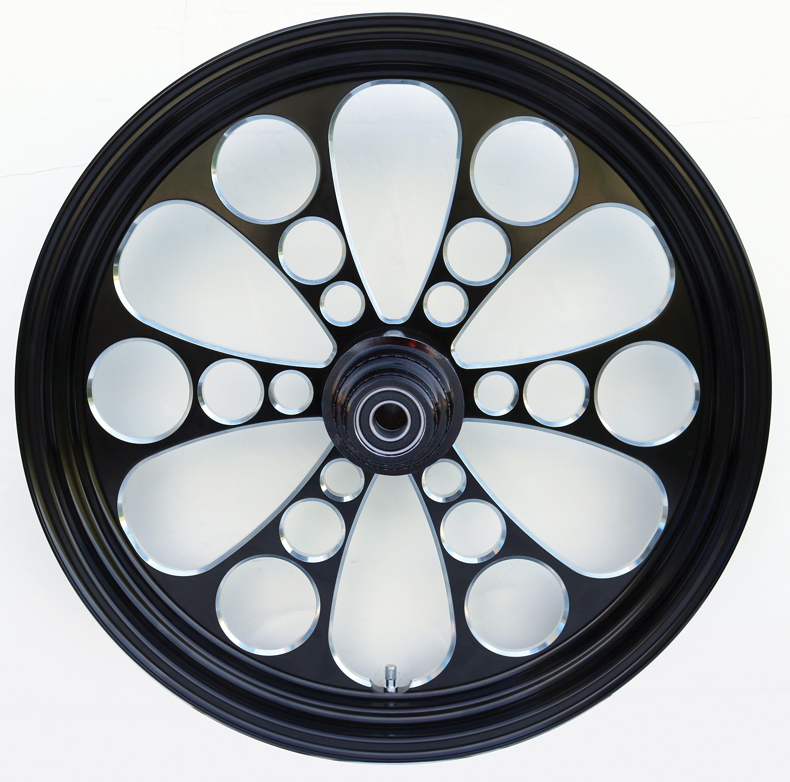Ultima¨ Black Kool Kat¨ Aluminum Front Wheel, 21"x 2.15", Single Disc, 2000 & Later Sealed Ball Bearings and 1" Axle, 37-644