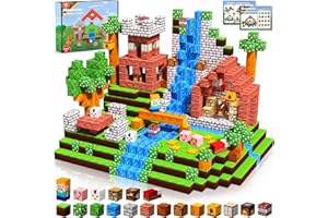 Annexfun Magnetic Blocks-100PCS Grassland Building Blocks Set, Kids Classroom Sensory Toy, STEM Learning, Construction Stacking Toy for Kids 3+ Boys & Girls