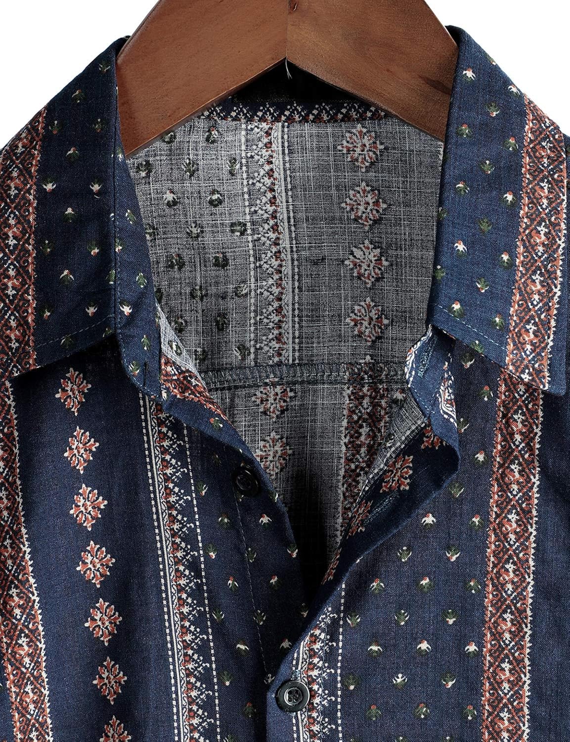 VATPAVE Mens Floral Hawaiian Shirts Short Sleeve Button Down Beach Shirts at  Men’s Clothing store
