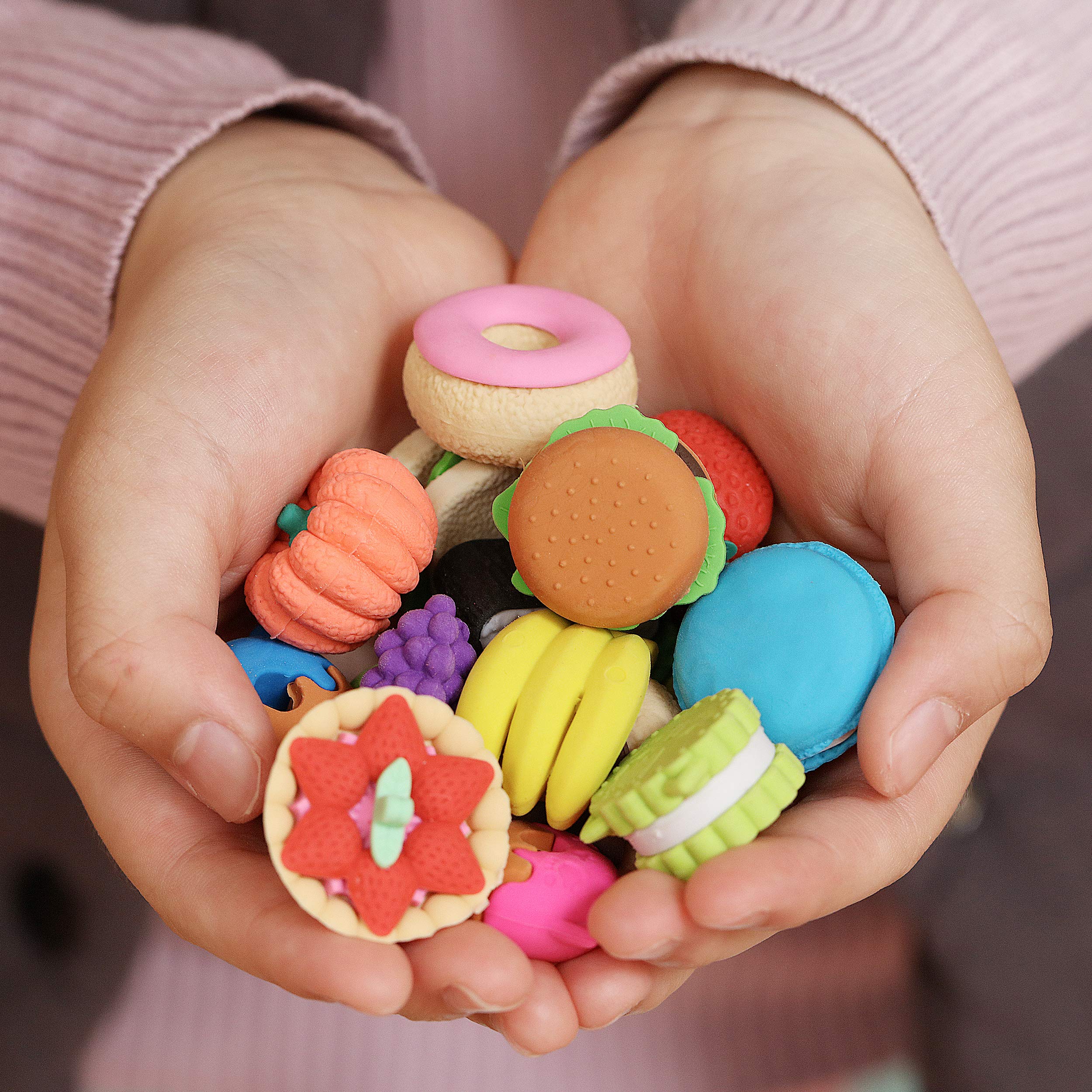 Mr. Pen- Mini Food Erasers for Kids, 30 pcs, 3D Mini Erasers for Kids, Non-Toxic & Safe for Children, No Smudge