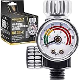 Master Airbrush Elite Series High Flow Spray Gun Air Pressure Regulator | With Gauge, 0 to 140 PSI - Air Regulator Control Adjusting Valve for Spray Guns