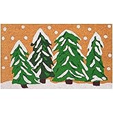 Calloway Mills AZ122252436 Winter Evergreens Doormat, 24" x 36", Multicolor