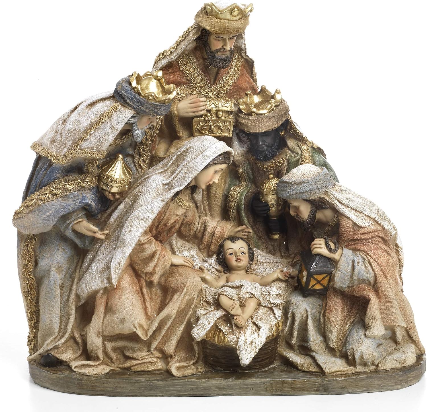 Paben Set Mit 18 Krippenfiguren Aus Kunstharz, Je Ca. 7 Cm Hoch – Religiöse Weihnachtsdekoration