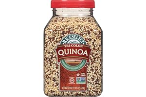 RiceSelect Tri-Color Quinoa, Premium Gluten-Free Seed, Star-K Kosher, and Non-GMO Quinoa, 22-Ounce Jar