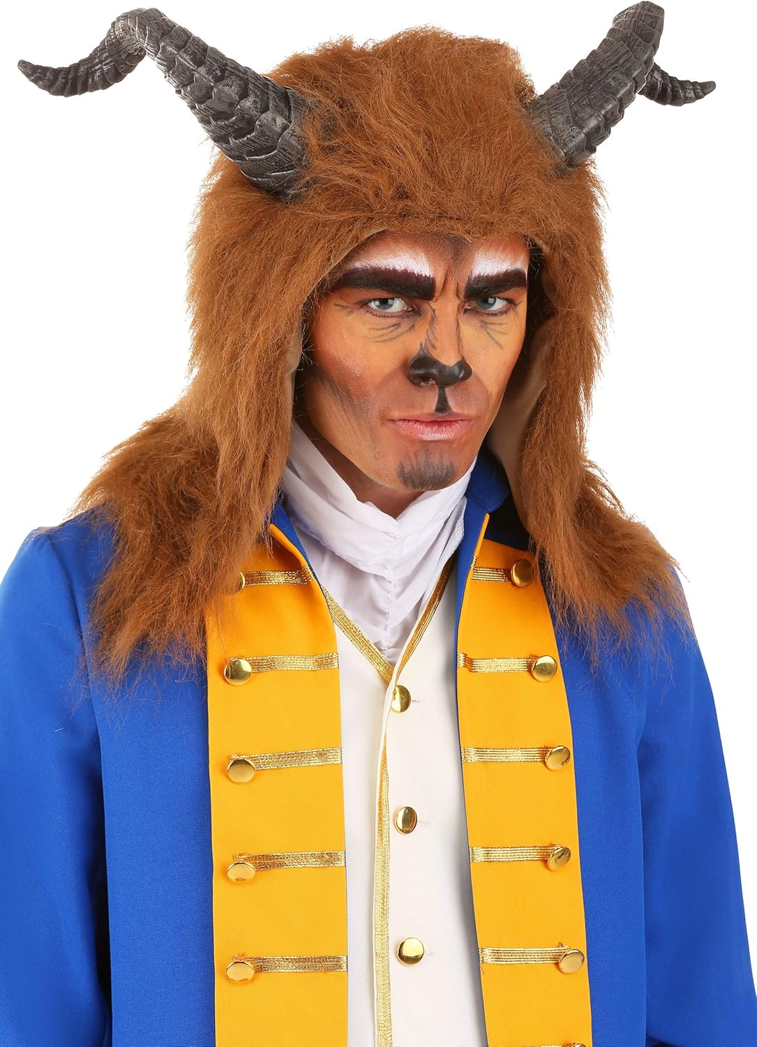 Disney Beauty and The Beast Costume Hood with Horns: Clothing