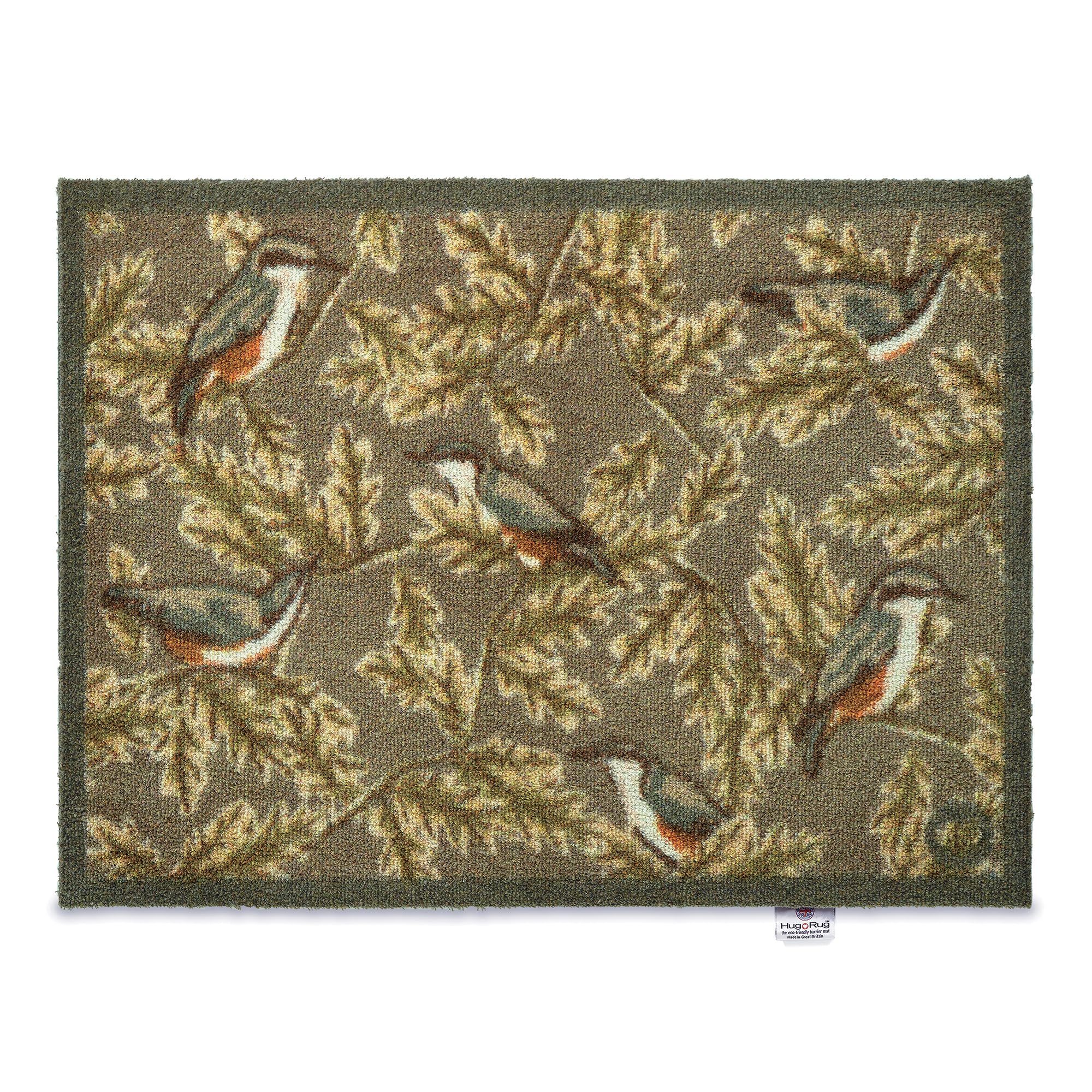 HUG RUG Washable Dirt Trapper Door Mat Kitchen Hallway Doorway, Made in the UK, Nuthatch 1 65X85