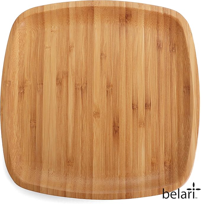 Belari 10" Bamboo Plate Set Bamboo Reusable Plates