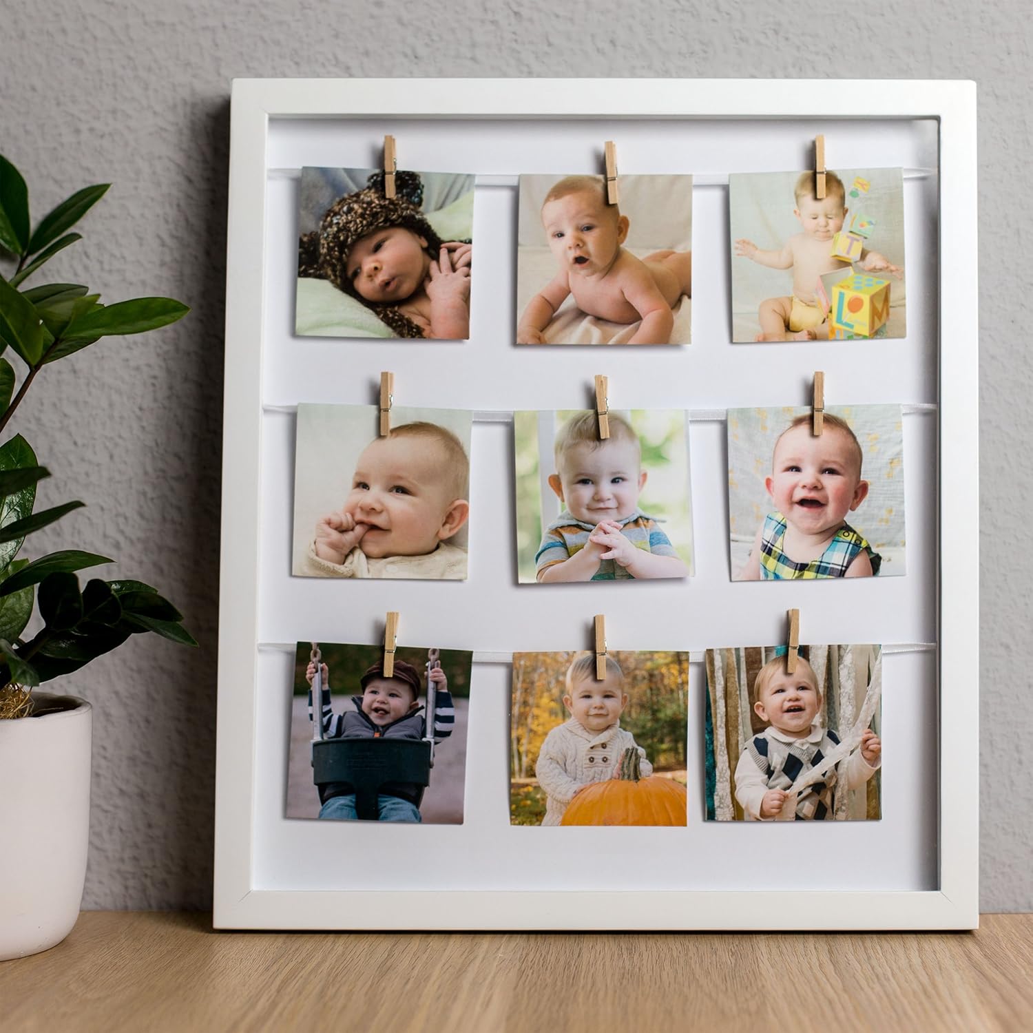 Amazon Pearhead 写真立て クローズピン コラージュフレーム Nzph ベビーフォトフレーム 写真立て ベビー マタニティ 通販