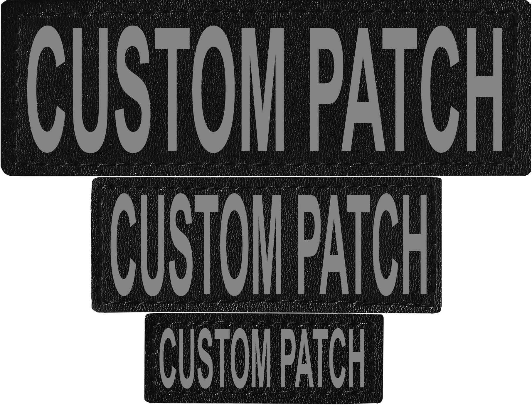 DoglineReflective Custom Personalized Removable Patch Label Tag for Dog Harness and Collar Agility Dock Diving Sport Dog 3"x8"