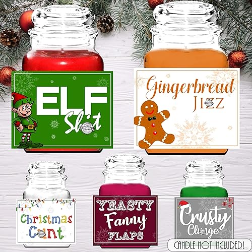 Rude Funny Novelty Xmas Christmas Gift Candle LABEL ONLY Rude Funny Mum