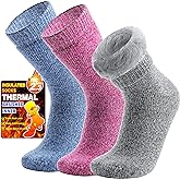 3 Pairs Warm Thermal Socks for Women & Men Winter Ski Thick Boot Insulated Socks for Cold Weather