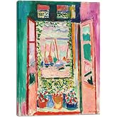 Wieco Art Canvas Print Wall Art Open Window Collioure 1905 by Henri Mattise Abstract Colorful Art Matisse Posters Canvas Prints for Wall and Home Office Decorations