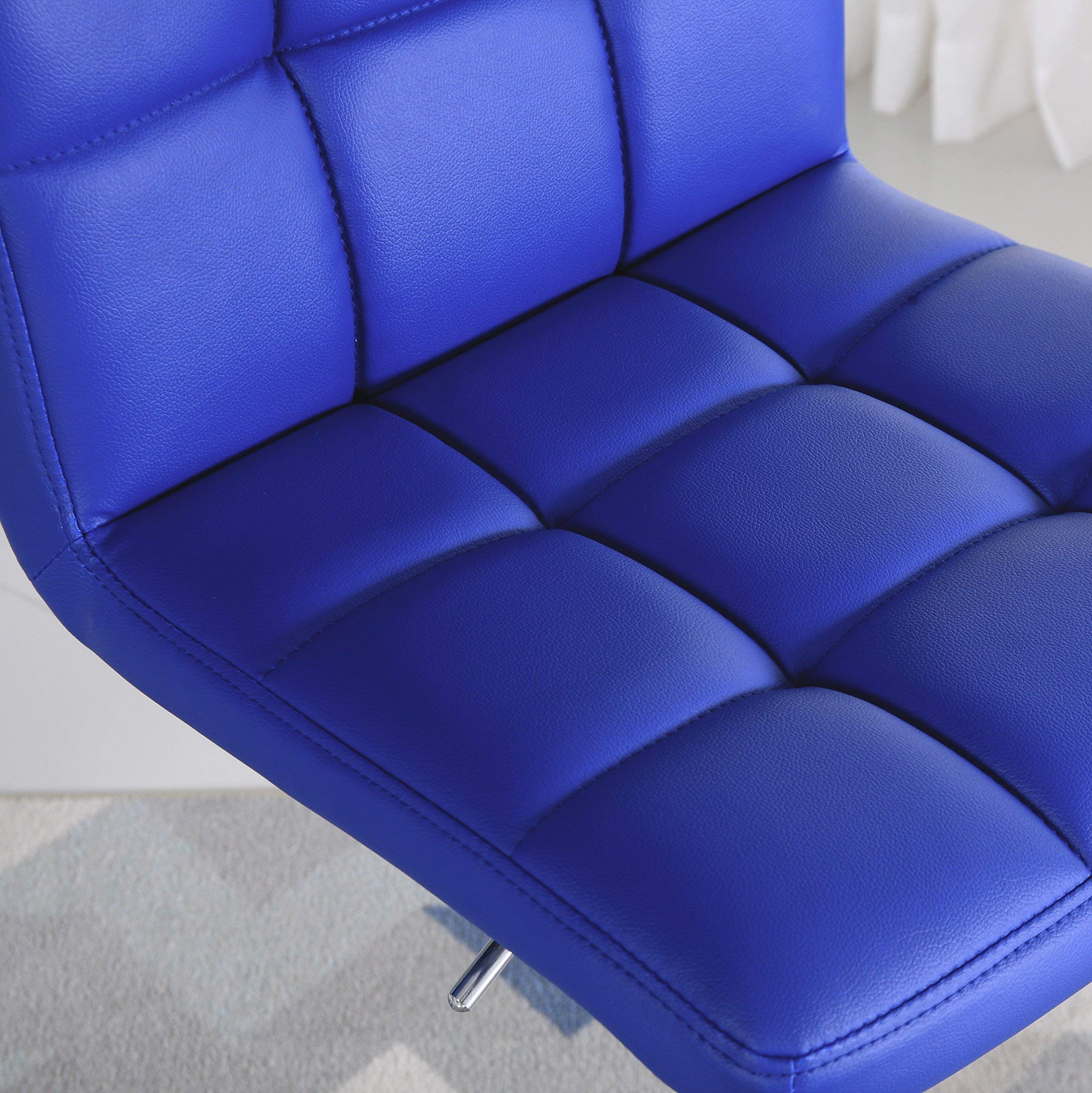 Roundhill Swivel Leather Adjustable Hydraulic Bar Stool, Set of 2