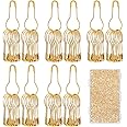 500 Pieces Metal Gourd Pin Safety Bulb Pin Guard Quilting Calabash Pin for Hand Sewing DIY Crafts Home Accessories (Gold)