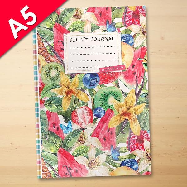 Bullet Journal Punktraster Notizbuch Ca. A5 + 100 Seiten + Vintage