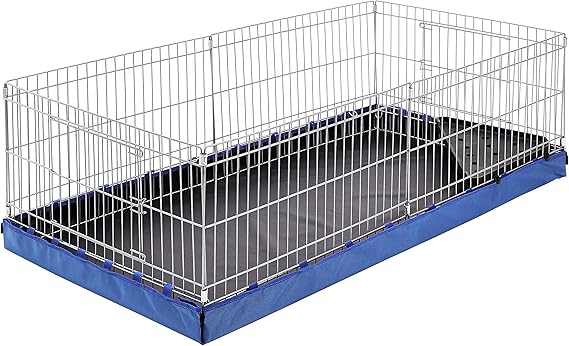 AmazonBasics Haustierkäfig mit Segeltuch-Unterteil, Blau: Amazon.de