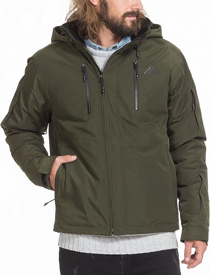 Parka Herren GefÃ¼tterte Jacke GefÃ¼tterte Bikerjacke Herren