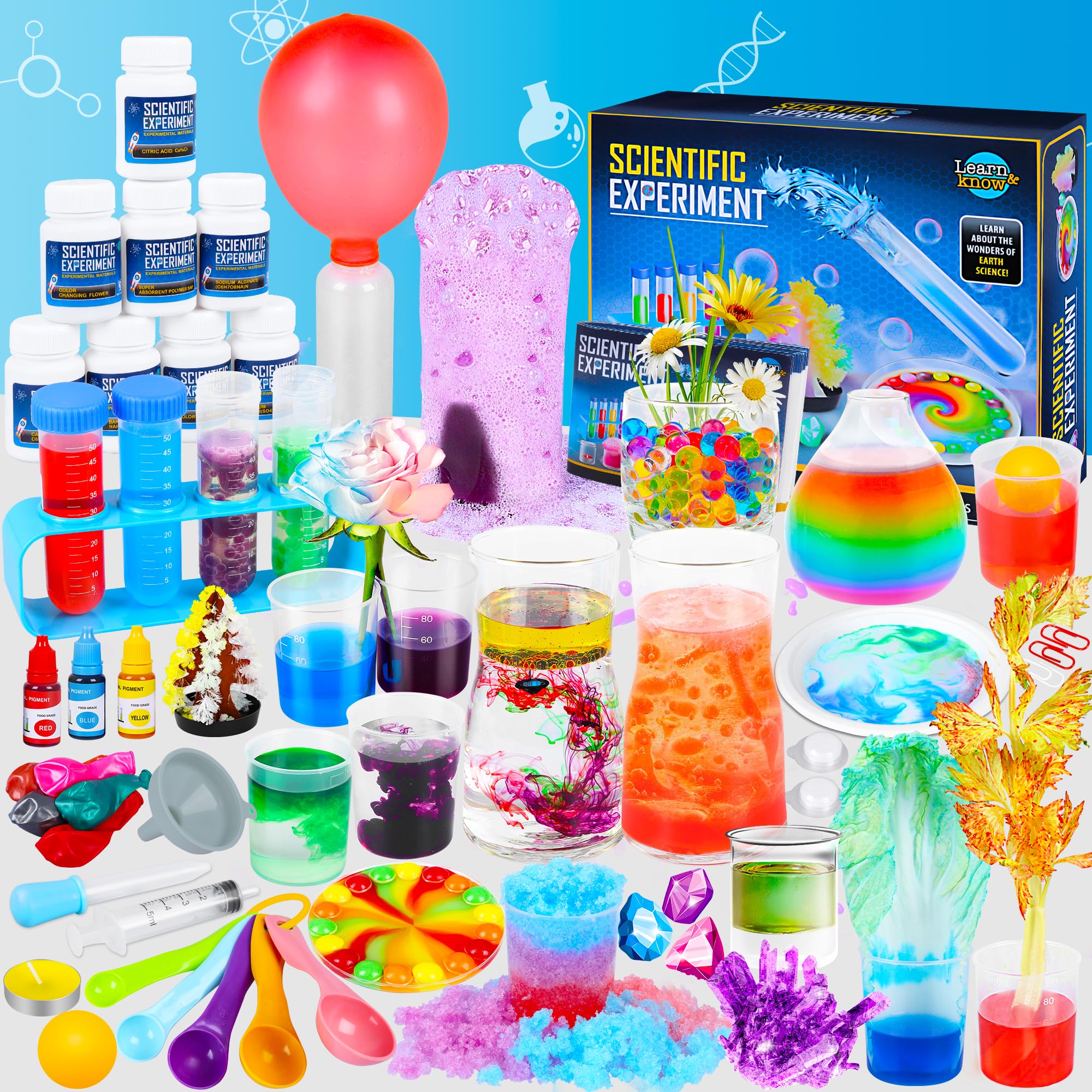 Photo 1 of Science Kit for Kids,80 Science Lab Experiments,Scientist Costume Role Play STEM Educational Learning Scientific Tools,Birthday Gifts and Toys for 6 7 8 9 Years Old Boys Girls Kids