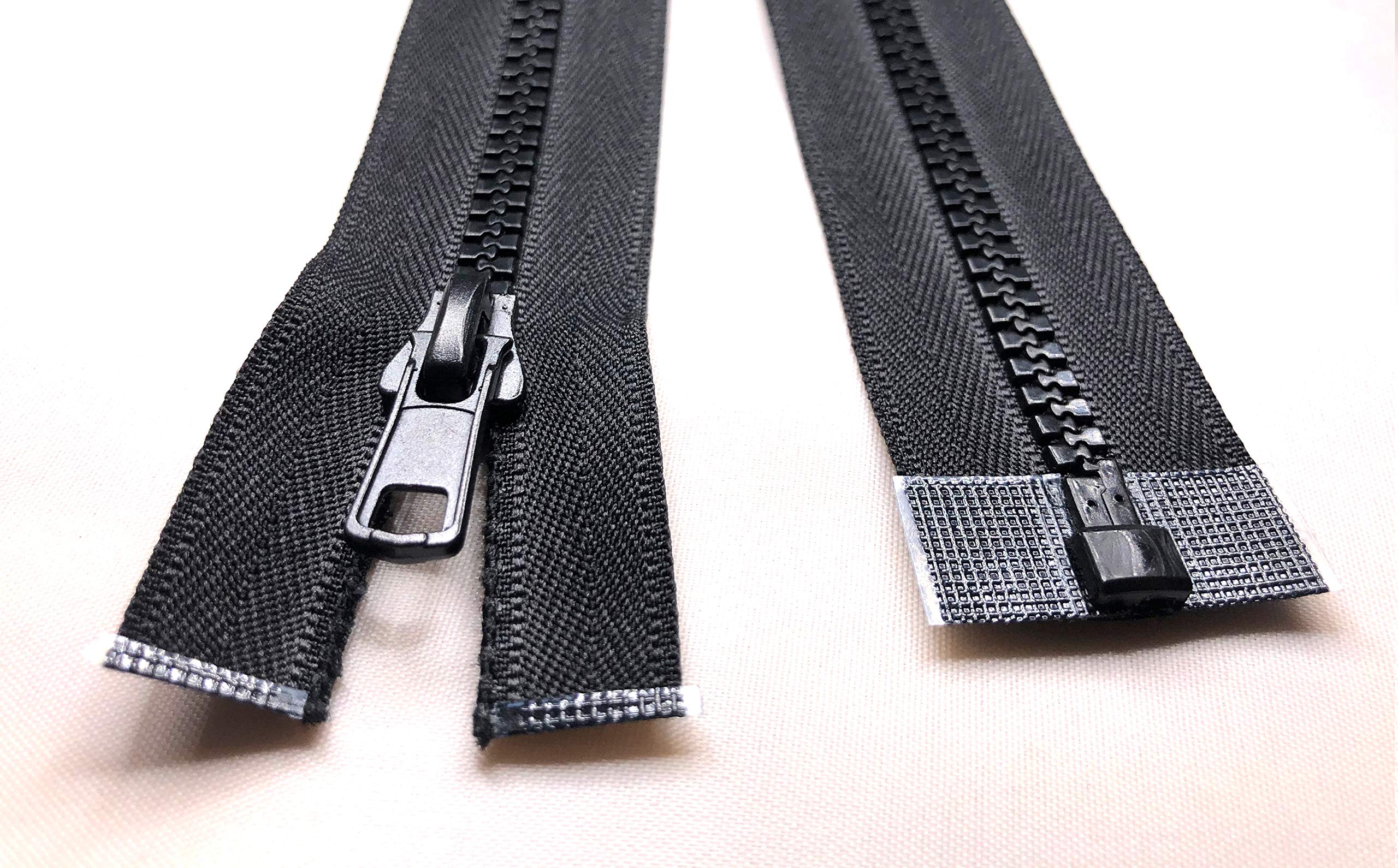 Black Chunky No.5 Plastic Teeth Open & Closed End Heavy Duty Zip (5 inch - 13 cm (Closed End))