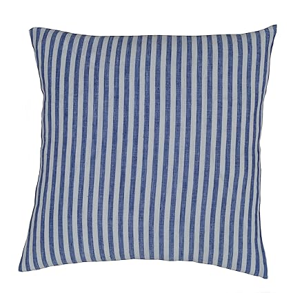Amazon Com Luxury Linen Damask Navy Blue And White Striped 20x20