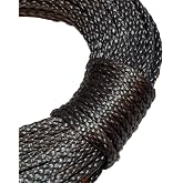 Samson Premium Amsteel Blue Rope 1/8" Multiple Colors, Multiple Lengths, Strong Dyneema Fiber 2,300lb tensile Strength, Torque Free, Low Stretch, 12 Strand, Easy to Splice (1/8" x 50', Black)