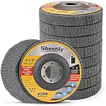 10 Disques Abrasifs à Lamelles 115mm Grain 120 - Meuleuse Pour Enlever Rouille Ebavurer Polir Métal Bois
