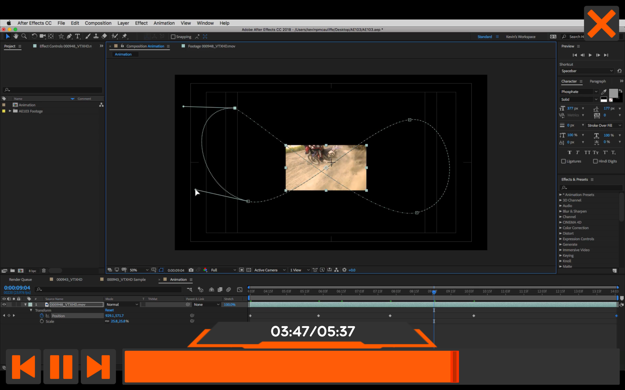 After Effects CC 103 : Working in the Timeline - Thumbnail 4