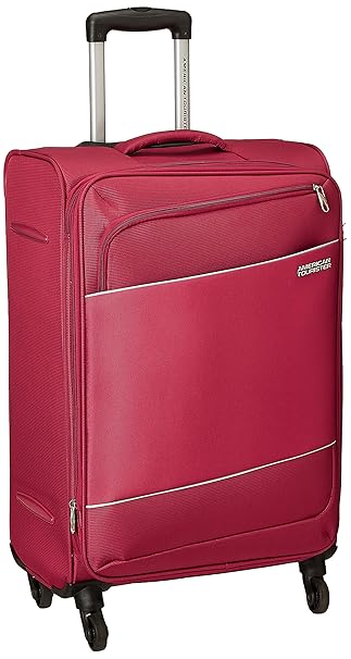 American Tourister Timor Polyester 55 cms Red Softsided Cabin Luggage (AMT Timor Spinner 55CM - RED)