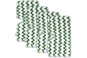 MAGICMOPS 4 Pack Mop Pads Compatible with Shark Steam Mop S3500 S2901 S2902 S3455K S3501 S3550 S3601 S3801 S3901 S4601 S4701 SE450, Replacement Microfiber Steam Mop Pads S3500 Serise Green, Washable & Reusable