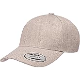 Flexfit/Yupoong Men's YP Classics 5-Panel Premium Curved Visor Snapback Cap, Heather,OSFA