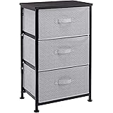 Amazon Basics Fabric 3-Drawer Storage Organizer Unit for Closet, Black
