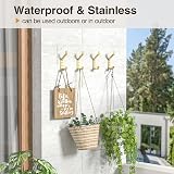 susswiff Gold Wall Hooks 10KG Metal Hangers with Screws 10cm 10-Pack view 6