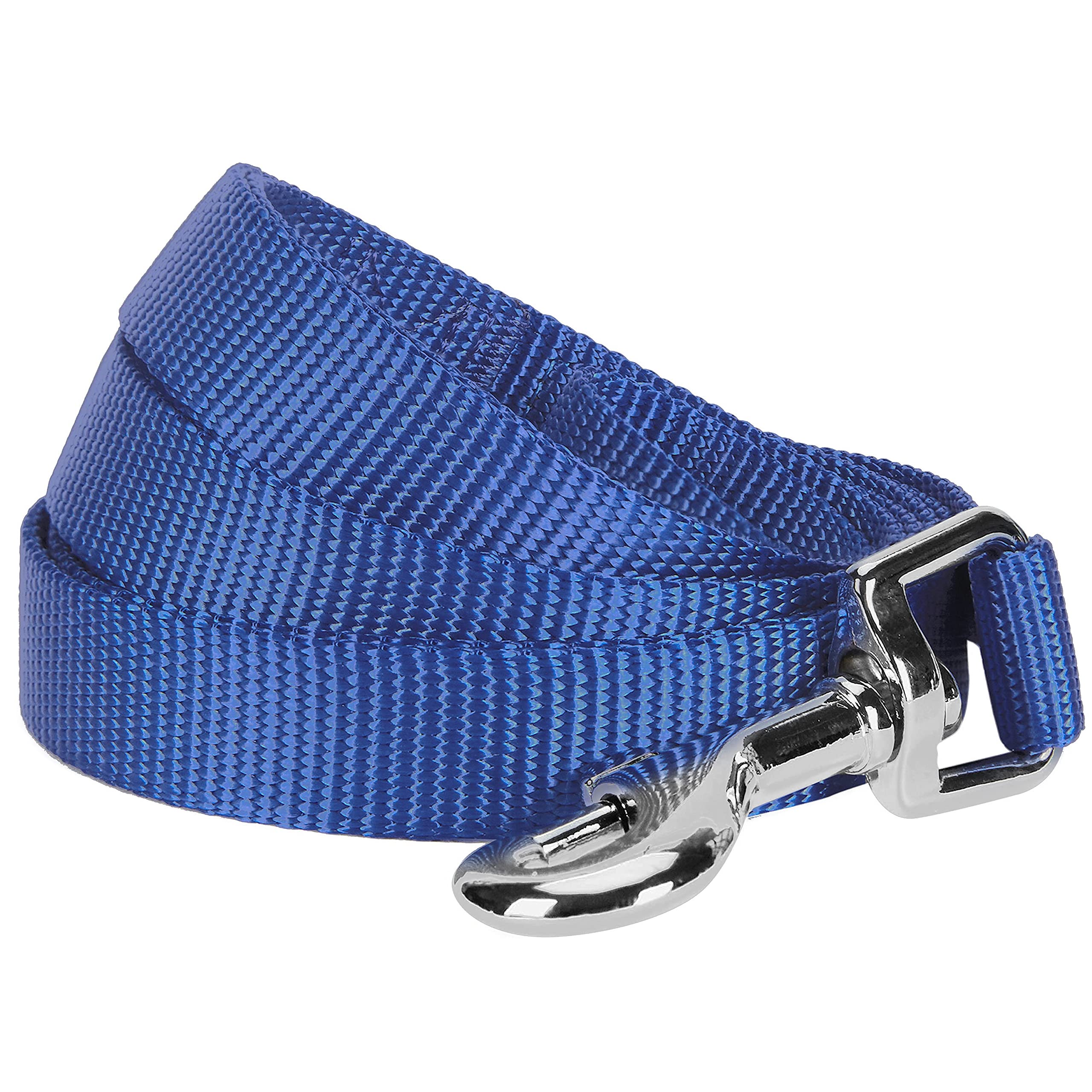 Blueberry Pet Durable Classic Solid Color Dog Lead 120 cm x 2.5cm in Marina Blue, Large, Basic Nylon Leads for Dogs, Matching Collar & Harness Available Separately