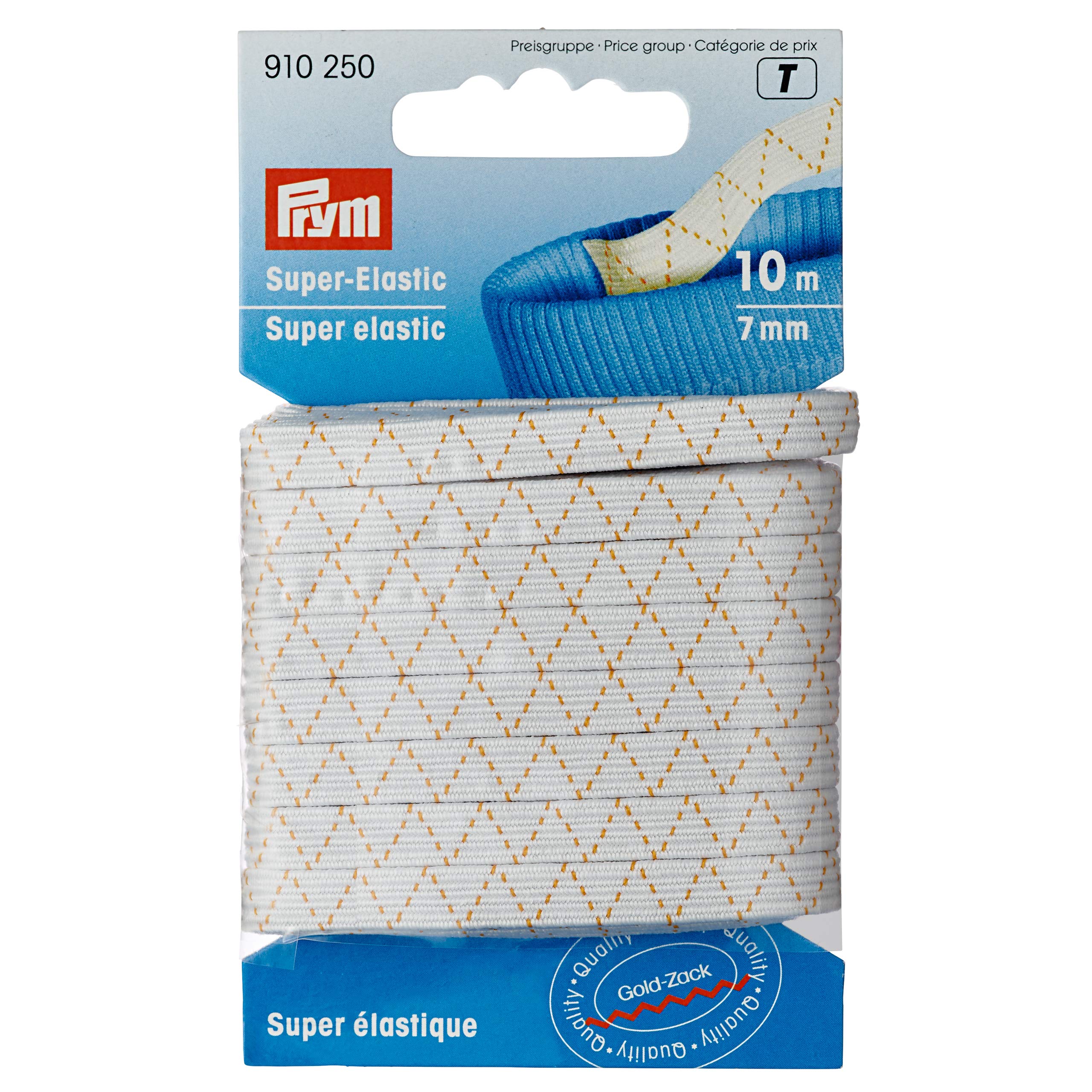 Prym - White (7mm, 10m) Super Elastic - 1 Count
