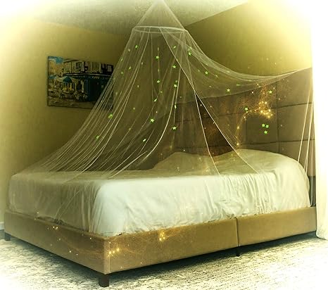 Selqual Bed Canopy for Crib to Full-Size with Glowing Stars