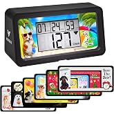 Veriss Digital 9999 Days Countdown Clock Timer with Backlight - Count Down Your Retirement, Wedding, Christmas, Vacation and All Calendar Event Dates in Your Life - Dog Collection (Black - 8 Frames)