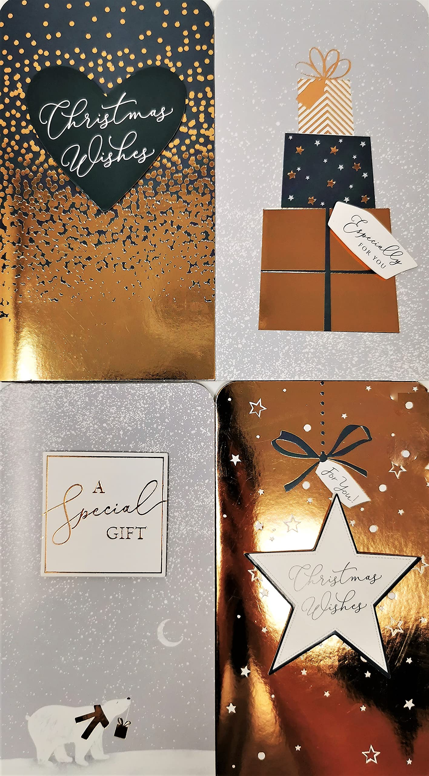 Tallon (2906) Christmas Money Wallet & Envelope, Arctic Luxe - Pack of 4